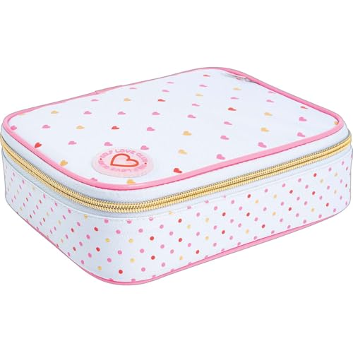 Tilibra - Estojo Box Académie Coração Metalizado Azul