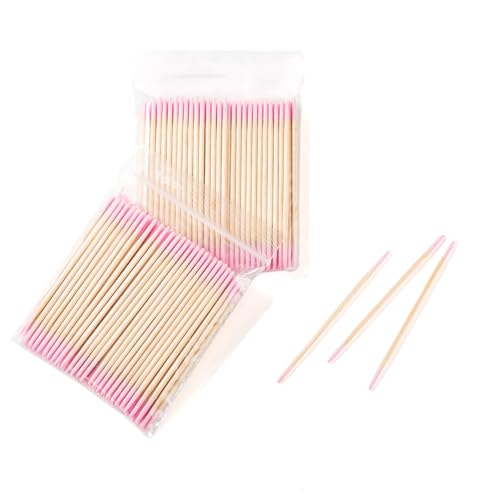500/1000pcs Disposable Wooden Cotton Swabs Double Sided Tip Wood Sticks Glue Removing Makeup Tool Clean Stick Lash Accessorie (1000pcs)