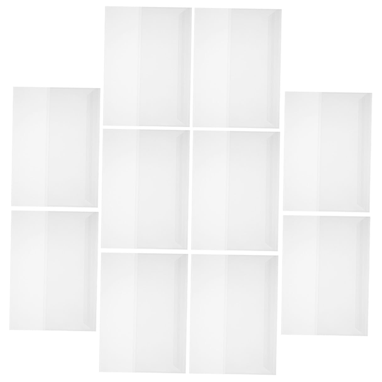 Angoily 50 Fogli Copertine Trasparenti per Libri Scolastici e Quaderni Foderini Riutilizzabili in Plastica Resistente Allacqua Protettive e Regolabili per Manuali Documenti e Libri Facili