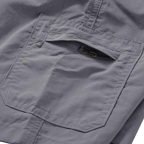 Kids’ Cargo Hiking Shorts Boys' Youth Casual Elastic Waist Outdoor Quick Dry Scout Uniform Shorts #9048 Grey-L #TOP5