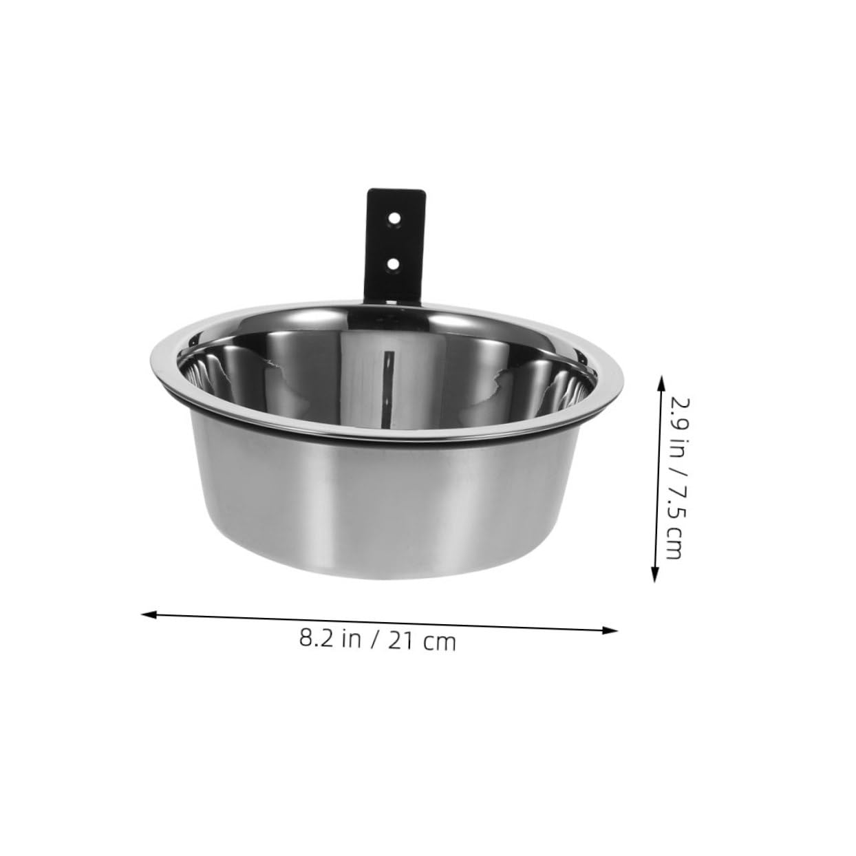 COLLBATH 2 Sets Elevated Pet Dish Wall Bowls Stainless Steel Space-Saving Easy-Clean for Dogs Cats