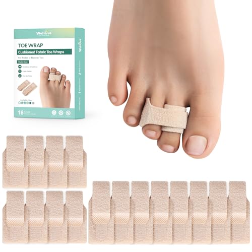 Welnove Hammer Toe Straightener &amp; Corrector - Toe Wraps 16 Ct Multi-Size