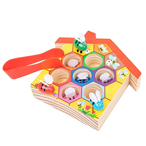 "Abbraccia" 木のおもちゃクリップ小さなミツバチのおもちゃモンテッソーリ赤ちゃん子供ホリデーギフト