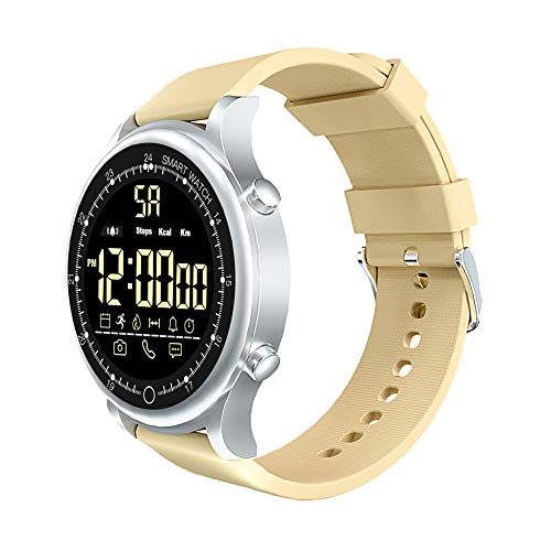 Mens Military Smart Watch, EX28 Bluetooth 4.0 Digital LED Uhr 5ATM & IP67 wasserdichte Smartwatch Schrittzähler Anruf SMS Erinnerung Liminous