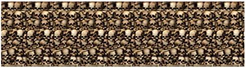 Beistle Catacombs Wall Backdrop, 4’ x 30’ - Skulls & Bones Halloween Decoration, Photo Backdrop, Easy to Adhere Wall Covering, Halloween Wall Backdrop, Halloween Decor