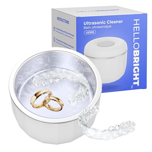 Image of Ultrasonic Retainer Cleaner Machine for Invisalign, Aligner, Night Guard, Denture, Whitening Tray, Mouth Guard and Toothbrush Head - Dental UV Ultrasonic Cleaner Pod [no UV Light]
