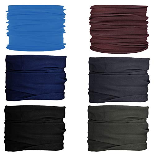 JMITHA 6 Stück Multifunktionstuch Schlauchschal Herren Damen, Motorrad Mundschutz Elastische Bandana Halstuch Atmungsaktiv Laufschal Sommer Loopschal für Motorrad Outdoor Sport Laufen (Series 9) Cover