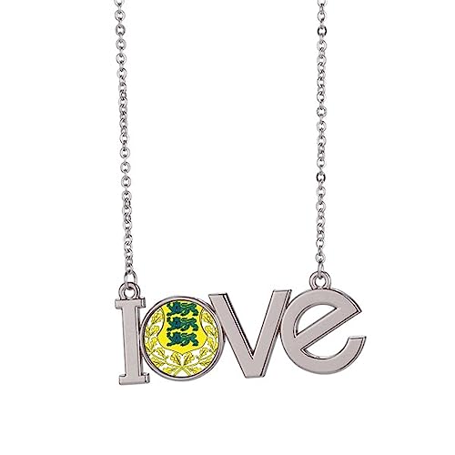 Collier emblème national Estonie en taille M avec pendentif blason