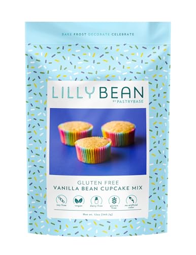 LillyBean Gluten Free Vanilla Bean Cake and Cupcake Mix with No A...
