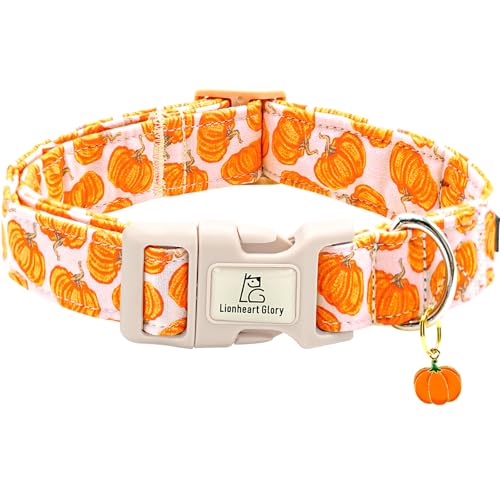 Lionheart Glory Halloween Dog Collar - Pink Heavy Duty Adjustable Fall Collar for Large Dogs Female or Male