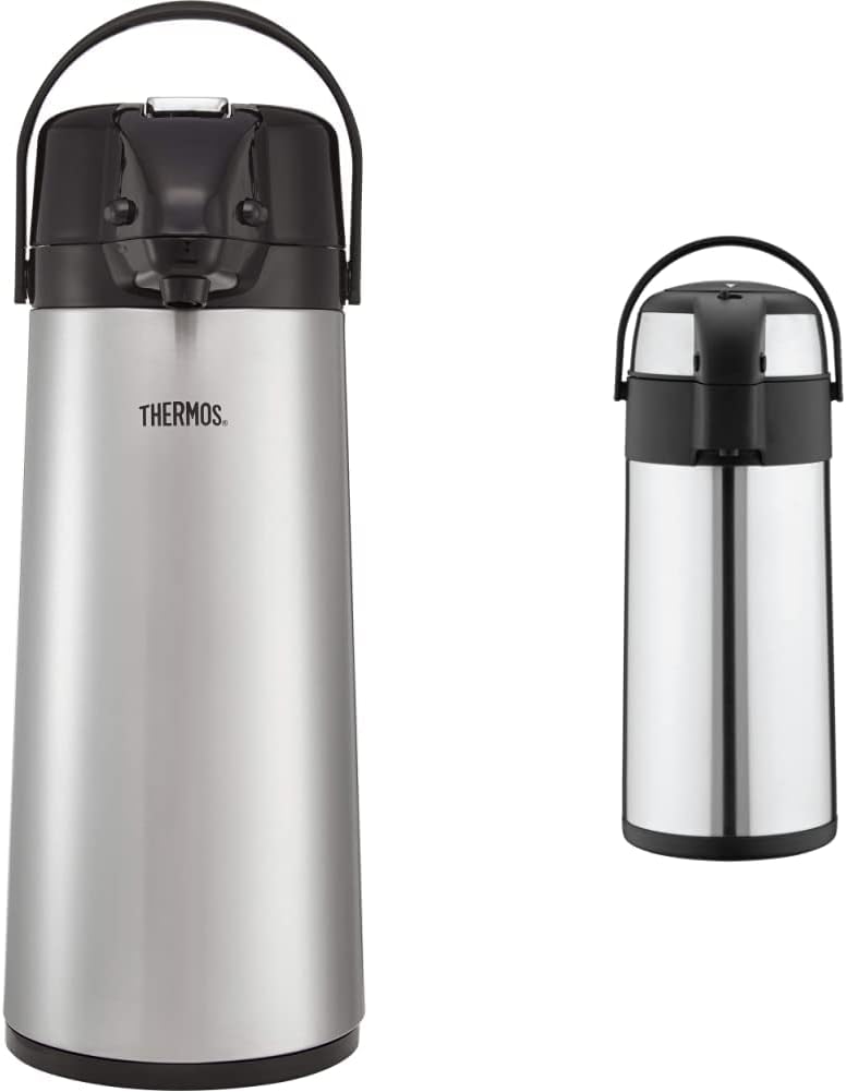 Thermos 184625 Lever Action Pump Pot, 2.5 L Black & Pioneer Flasks