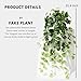 CADNLY Realistic Artificial Plants Indoor in Pot – Green Faux Hanging Plants Artificial Decor Fake Pothos Potted Home Decor Shelves Tabletop Office 1 Pack