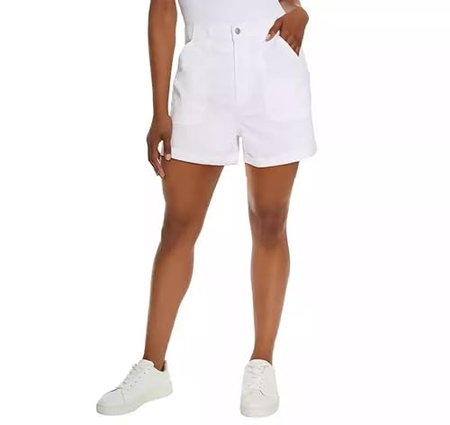 Gloria Vanderbilt Utility Short Woman - Shorts for Women Trendy (White, L), Large