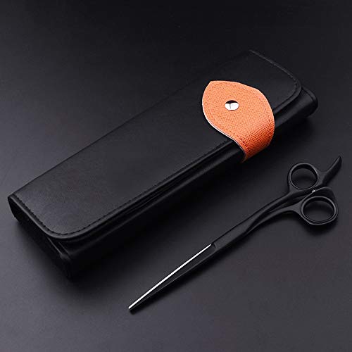 Ciseaux de coiffure 6 pouces anti fatigue cisaillement plat net noir