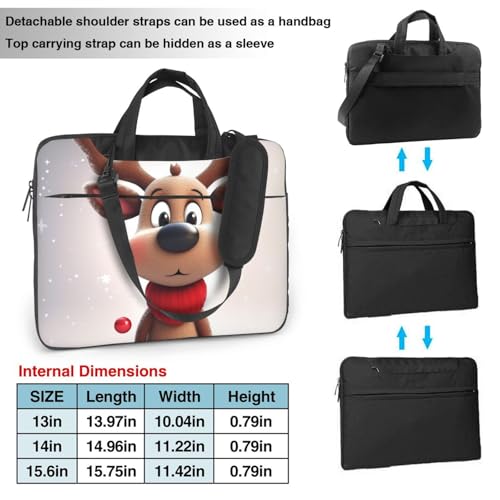 Bolso maletín para laptop 15.6 pulgadas con diseño de reno miniatura 3