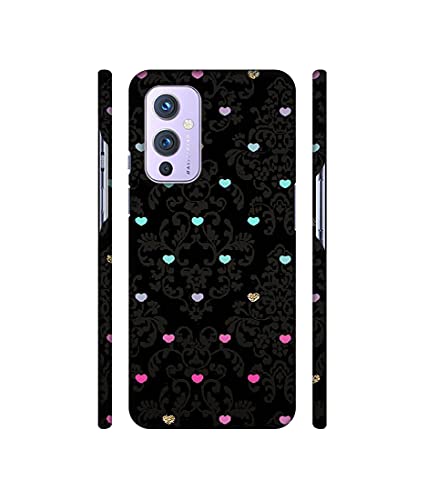 Image of Amazon Brand - Solimo Designer Heart Texture 3D Printed Hard Back Case Mobile Cover for OnePlus 9