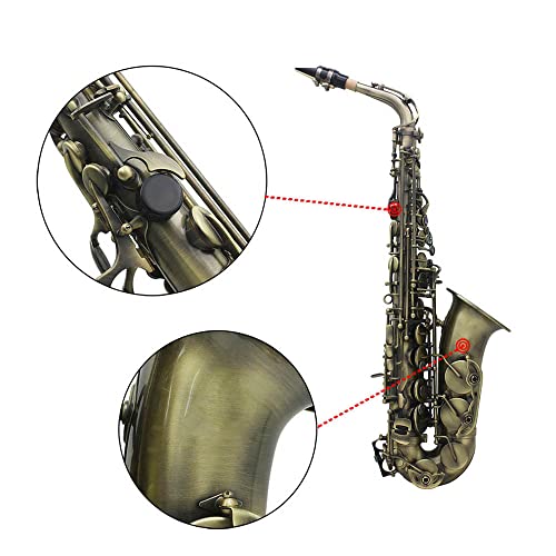 mewmewcat High Grade Acabamento Antigo Bend Eb E-plana Saxofone Alto Sax Abalone Shell Chave Esculpi