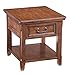 Signature Design by Ashley Woodboro Traditional Square End Table with Drawer, Dark Brown