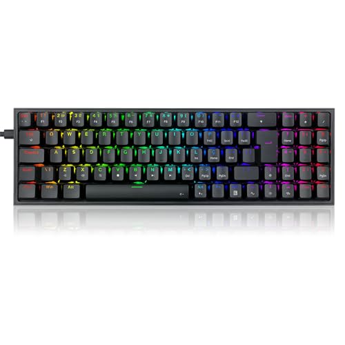 TECLADO MECANICO GAMER POLLUX RGB SWITCH BROWN REDRAGON K628-RGB-B PRETO