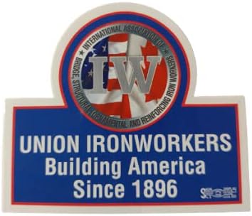 'Union Ironworkers Building America' Hard Hat Stickers - 5 Pack