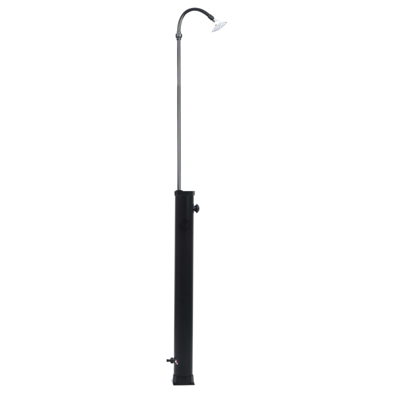 Doccia Solare da Giardino Nera 215 cm 8 L,Piscine e Spa,Accessori per Piscina e spa-92295