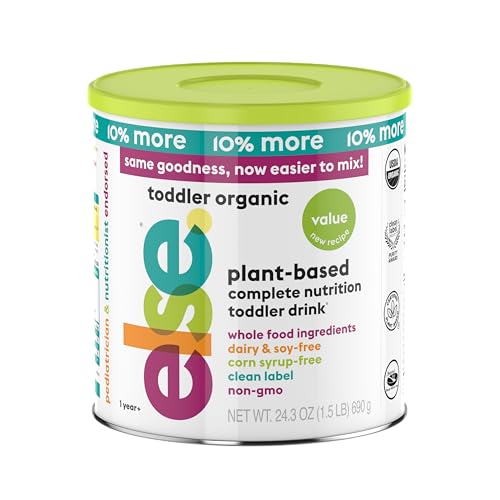 Else Nutrition Organic Value Toddler Formula 12-36m, Plant Based, Dairy Alternative, Complete Nutrition, made from Whole Foods ingredients, 24.3 ounce (VALUE pack of 1)