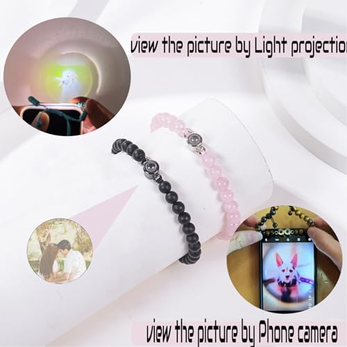 Custom Bracelet with Picture Inside,Photo Bracelet Customized Picture Personalized Photo Projection Bracelet Picture Bracelet Personalized Photo Memorial Bracelet for Men Women Couples Girlfriend Mom Memorial Gifts3