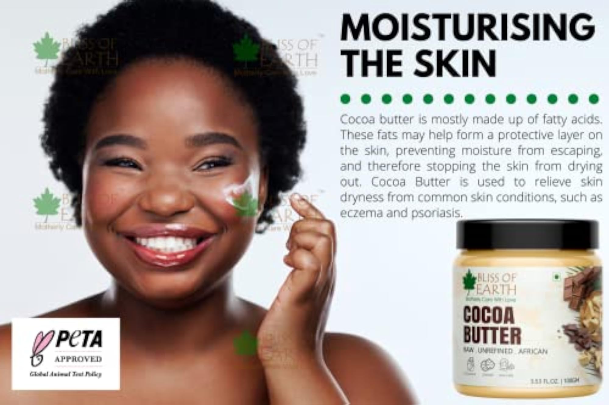 African Cocoa Butter, Raw & Rich in Fatty Acids