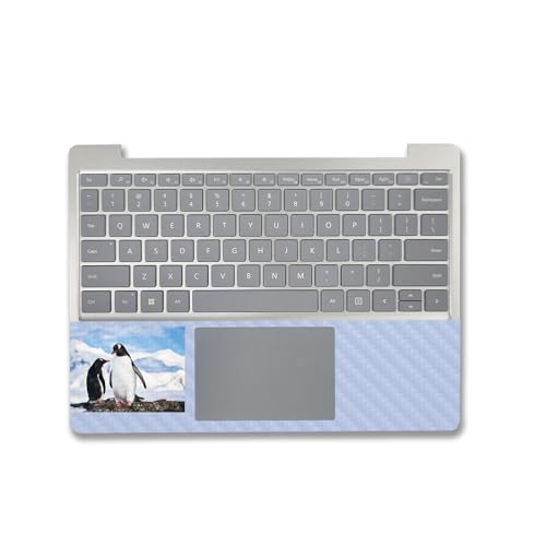 Image of MightySkins Carbon Fiber Skin Compatible with Microsoft Surface Laptop Go 3 (2023) Full Wrap Kit - Penguin | Protective, Durable Textured Carbon Fiber Finish | Made in The USA