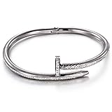  ChuangYing Mode-Persönlichkeit-Schmuck-Nagel-volle Diamant-Armband