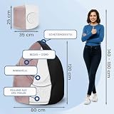 DreamRoots Sitzsack Cord Erwachsener Sitzsäcke Jugendlicher Teenager 80x80x120cm - Sitzsack mit...