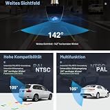 PARKVISION Rückfahrkamera Auto Kamera rückfahrkamera, Echte 142 ° Horizontal Vertikaler...