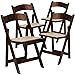 Flash Furniture 4 Pk. HERCULES Series Fruitwood Wood Folding Chair with Vinyl Padded Seat, 4-XF-2903-FRUIT-WOOD-GG