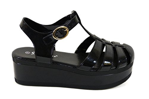 Sandali bassi da donna con zeppa in gomma, modello...