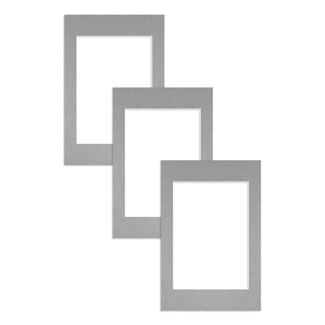 Alison Kingsgate 60X40CM Silver Picture Mount - A3 Aperture - Pack 3 — image 1