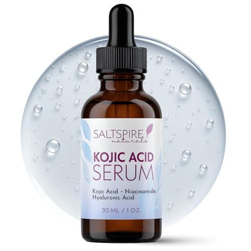 Image of Kojic Acid Serum - Skin Brightening & Pigmentation Control Face Serum with Niacinamide & Hyaluronic Acid | Fades Dark Spots, Evens Tone & Boosts Radiance | 30 mL / 1 oz