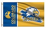 College Flag Outdoor Compatible for Colorado Mountain Eagles,Outside 3x5 Banner, Double Sided