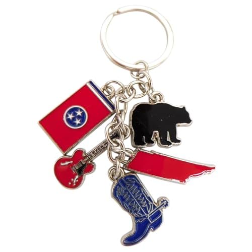 Westmon Works Tennessee Charm Keychain Metal Key Ring Souvenir of the Volunteer State