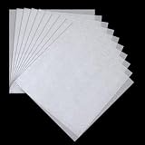 Nogeqi 50 Pcs Fuse Beads Ironing Paper, Square Fuse Bead Iron Paper, Clear Thermostability Ironing Papers for Beads Craft, 8.19 x 7.95 in
