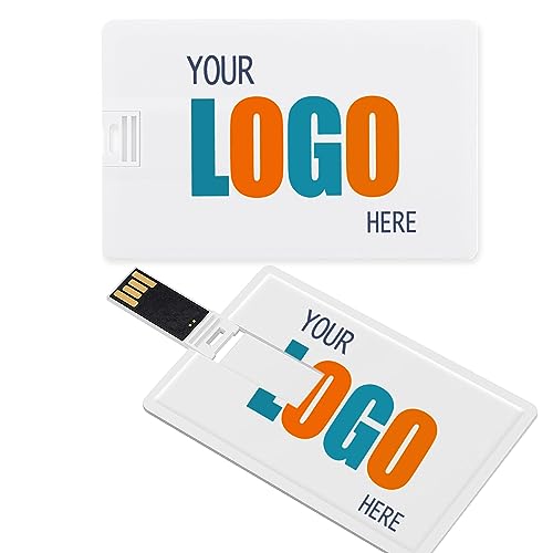 Custom USB Flash Drive 1GB 200 Pack, Credit Card Shaped USB Drives 1 GB Print with Your Logo Customized Thumb Drives as Promotional Favorsd, Branding Made Easy with JBOS Personalized USB Sticks