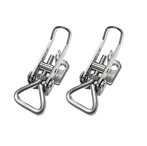 Becony Boat Anti-Rattle Toggle Latch Fastener Clamp Stainless Steel Marine Locker Hatch, Heavy Duty, Adjustable Range: 66mm~75mm, 2PCS