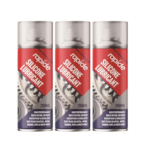 SDMAX Silicone Lubricant Aerosol Spray, High Performance, Fast Drying, Non-Sticky, Waterproof And Insulates, Easy To Use, Compact And Portable, Multi-Purpose Use, 250ml (3PCS)