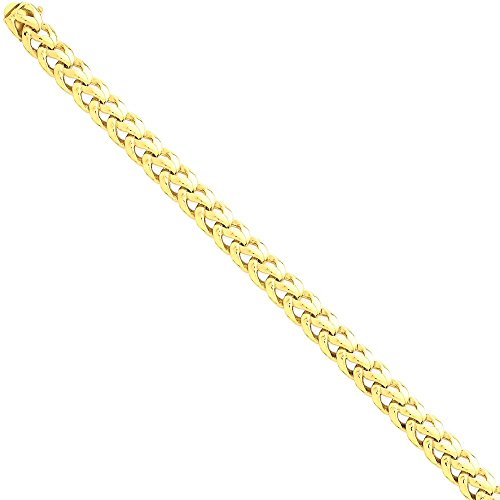 14k Yellow Gold 8.6mm Hand Link Bracelet 8 Inch Chain Fancy H Fine Jewelry For Women Gifts For Her 14k Yellow Gold 8.6mm Hand Link Bracelet 8 Inch Chain Fancy H Fine Jewelry For Women Gifts For Her - Image 8