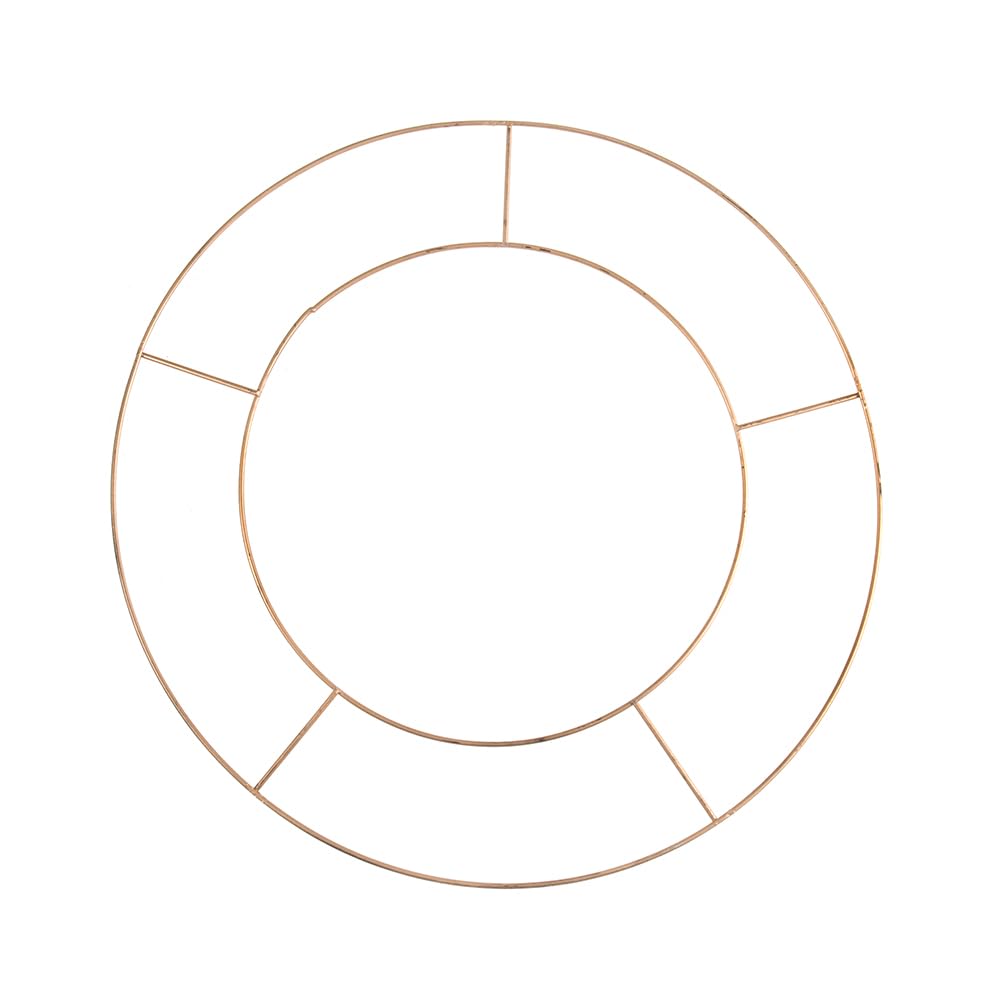 Crafty Capers Gold 20Cm | Metal Double Ring Wreath Making Base | Matt