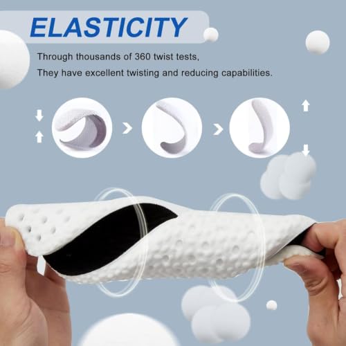 Image of CCSOFTIME 4D Cloud Insoles - Memory Foam Inserts Super Soft Ultra Comfort Shoe Insole, Shock Absorption for Feet Relief Sole Inserts for Men and Women Grey US7-7.5
