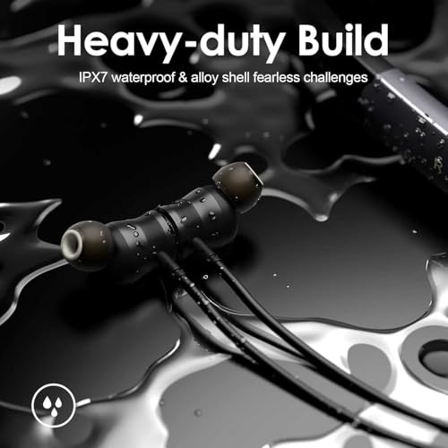 Image of HIVEN Neckband Bluetooth Earphones Upto 120 Hours | 13mm Dynamic Driver | Soft Silicone Eartips | Adjustable Fit | Bluetooth Neckband, Wireless with Mic in Ear Earphones (Green)