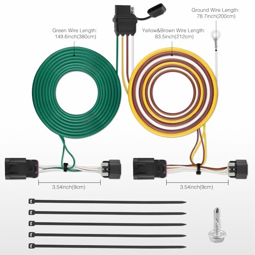 Nilight 4 Pin Trailer Wiring Harness Kit 56094 Vehicle Side Custom for 2010 2011 2012 2013 2014 2015 2016 2017 Chevy Equinox GMC Terrain w/o Factory Simple Fit Hitch Towing Package by Nilight - Image 6