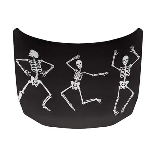 Image of Skeleton Car Hood Cover Sunshade Windshield Hood All Season Protection Outdoor Foldable Protective Cover, Universal for Cars