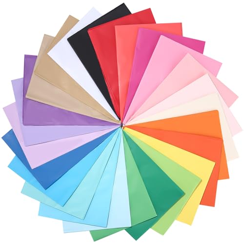 Zofory 120 Blatt Seidenpapier, bunt, 20 Farben, Seidenpapier, 50...