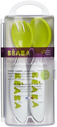 BEABA New 2nd Stage Soft Cutlery, Sorbet, 2 Count